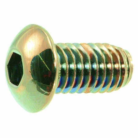 Midwest Fastener 3/8"-16 Socket Head Cap Screw, Button, Black Chrome Plated Steel, 3/4 in Length, 6 PK 33934